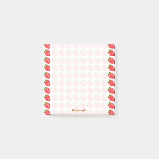 Aangepaste aardbeien post-it® notes (Voorkant)