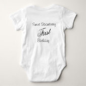 Aangepaste Aardbeien Pun Baby Bodysuit (Achterkant)