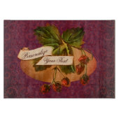 Aangepaste  aardbeien Retro Fruit Old School Snijplank (Voorkant)