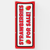 Aangepaste Aardbeien Te Koop Banner (Verticaal)