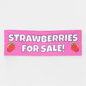 Aangepaste Aardbeien Te Koop Banner (Horizontaal)