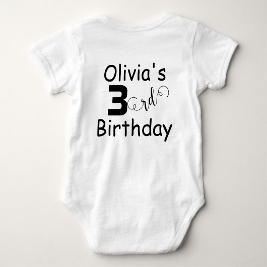 Aangepaste Aardbeien woordspeling Berry Big en dri Romper (Achterkant)