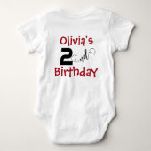 Aangepaste Aardbeien woordspeling Berry Big en twe Romper (Achterkant)