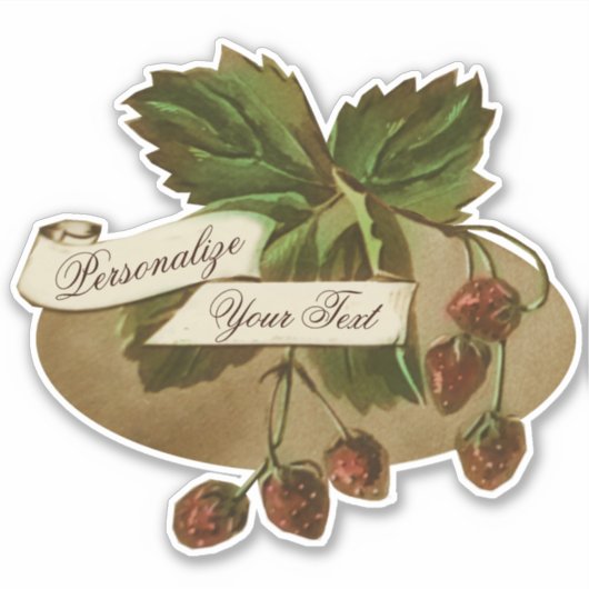 Aangepaste  aardbeienappelboomkwekerij sticker (Voorkant)