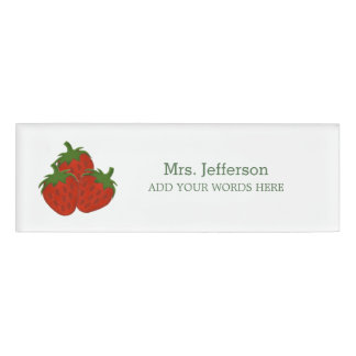 Aangepaste aardbeienfamilie Nametag Naambadge