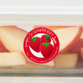 Aangepaste aardbeienjampot labels (Aangebracht)