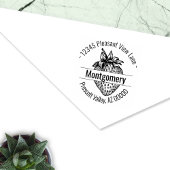 Aangepaste aardbeienwervel Ronde adresnaam Rubberstempel