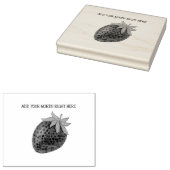 Aangepaste aardbeistempel rubberstempel (Gestempeld)