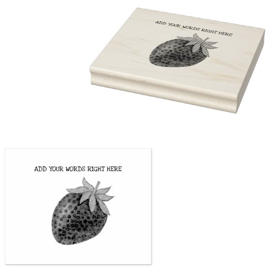 Aangepaste aardbeistempel rubberstempel (Gestempeld)
