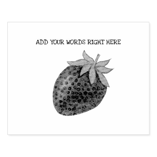 Aangepaste aardbeistempel rubberstempel (Afrduk)