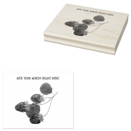 Aangepaste aardbeistempel rubberstempel (Gestempeld)