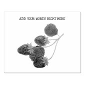 Aangepaste aardbeistempel rubberstempel (Afrduk)