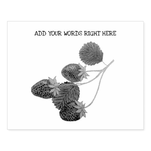 Aangepaste aardbeistempel rubberstempel (Afrduk)