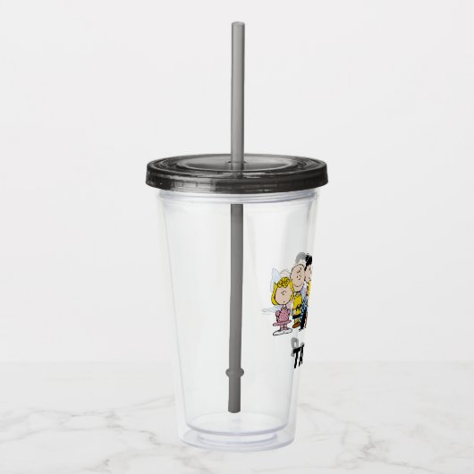 Aangepaste aardpinda's | Charlie Brown en Gang Bir Acryl Drinkbeker (Rechts)