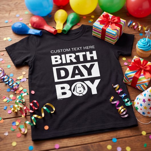 Aangepaste aardpinda's | Snoopy Birthday Boy Tri-Blend Shirt