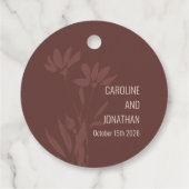 Aangepaste Aardse Minimalistische Sfeervolle Botan Bedankjes Labels (Achterkant)