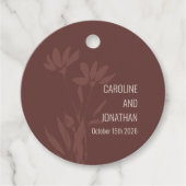 Aangepaste Aardse Minimalistische Sfeervolle Botan Bedankjes Labels (Voorkant)