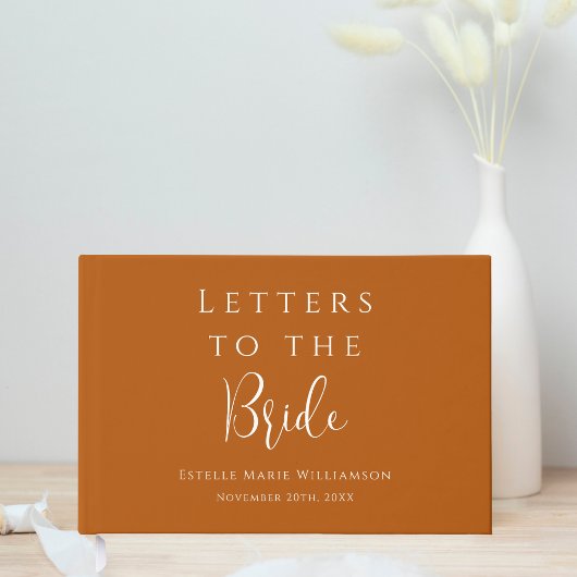 Aangepaste Aardse Terracotta Roest Brieven aan de  Gastenboek