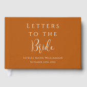 Aangepaste Aardse Terracotta Roest Brieven aan de  Gastenboek (Voorkant)