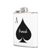 Aangepaste Aas van schoppen spelen kaart pak drink Heupfles (Links)