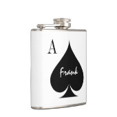 Aangepaste Aas van schoppen spelen kaart pak drink Heupfles (Rechts)