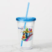 Aangepaste ABC-trein voor kinderen Acryl Drinkbeker (Achterkant)