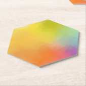 Aangepaste Abstract Art Geel Roze Rood Blauw Groen Kartonnen Onderzetters (Schuin)