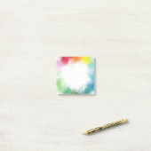 Aangepaste Abstract Art Regenboog Kleuren Roze Roo Post-it® Notes (Op bureau)