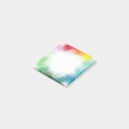 Aangepaste Abstract Art Regenboog Kleuren Roze Roo Post-it® Notes (Schuin)