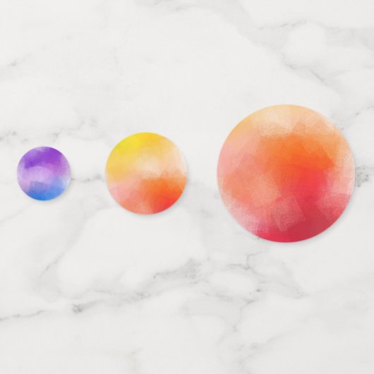 Aangepaste Abstract Art Sjabloon Kleurrijke Roze R Confetti (Voorkanten)