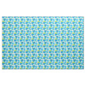 Aangepaste Abstract Blauw Groen Wit Cirkels Stof (Yard (91,4 cm))