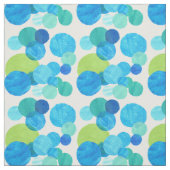 Aangepaste Abstract Blauw Groen Wit Cirkels Stof (Swatch)