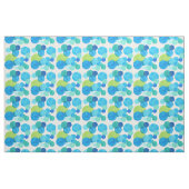 Aangepaste Abstract Blauw Groen Wit Cirkels Stof (Fat Quarter)