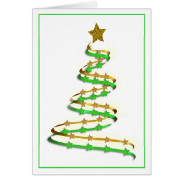 Aangepaste Abstract Goud Groen Lint Kerstboom