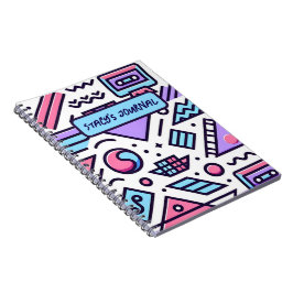 Aangepaste Abstracte 90's esthetische Casette Squi Notitieboek