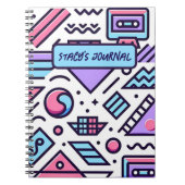 Aangepaste Abstracte 90's esthetische Casette Squi Notitieboek (Voorkant)