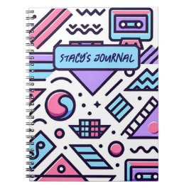 Aangepaste Abstracte 90's esthetische Casette Squi Notitieboek