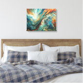 Aangepaste Abstracte Acryl Canvas Afdruk (Insitu (Slaapkamer))