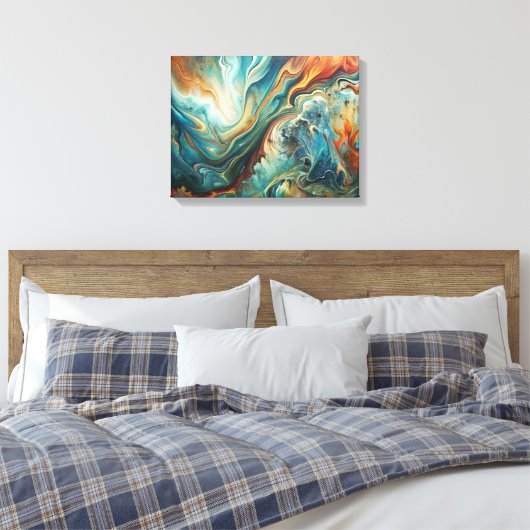 Aangepaste Abstracte Acryl Canvas Afdruk (Insitu (Slaapkamer))