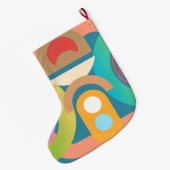 Aangepaste Abstracte Art Deco Modern Grote Kerstsok (Achterkant (Hangend))