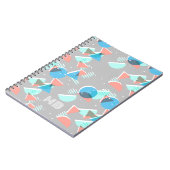 Aangepaste Abstracte Bauhaus Circles Pop Art Patte Notitieboek (Linkerzijde)