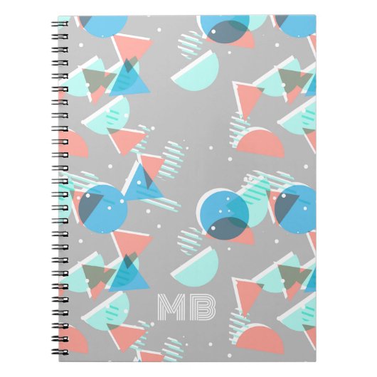 Aangepaste Abstracte Bauhaus Circles Pop Art Patte Notitieboek (Voorkant)
