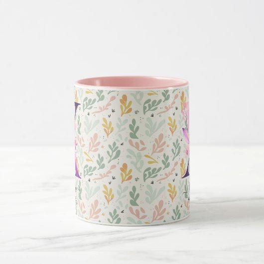 Aangepaste Abstracte Boho Chic Monogrammok - X Mok (Midden)