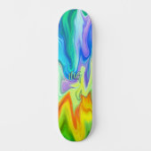Aangepaste Abstracte Brandende Golven Persoonlijk Skateboard (Voorkant)