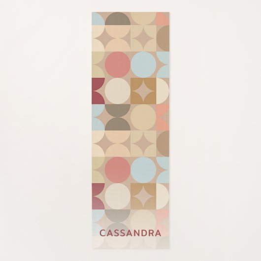 Aangepaste Abstracte cirkels Mod Fusion Pop Art Pa Yogamat (Voorkant)