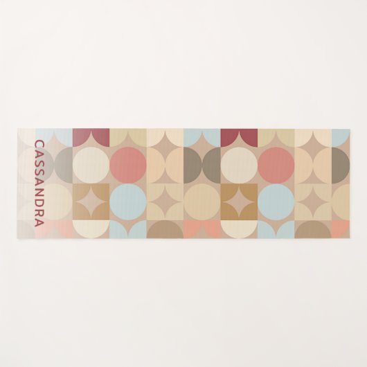 Aangepaste Abstracte cirkels Mod Fusion Pop Art Pa Yogamat (Voorkant (horizontaal))