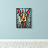 Aangepaste Abstracte Dog Portrait Canvas Muurkunst (Insitu (Houten vloer))