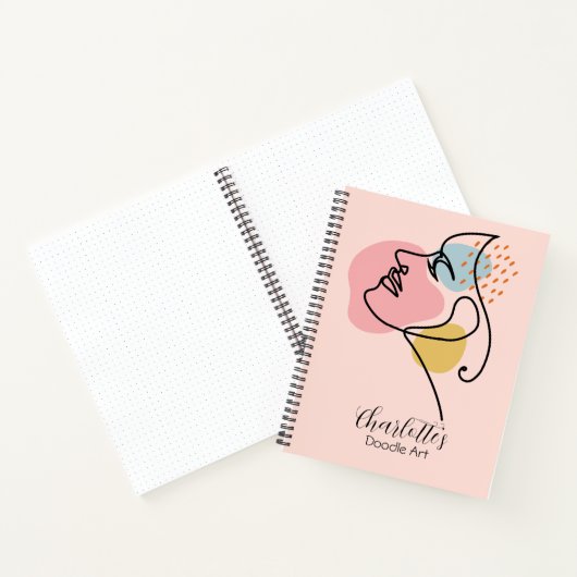 Aangepaste Abstracte doodle art schets Notitieboek (Binnen)