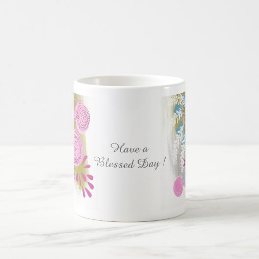 Aangepaste Abstracte Floral Koffiemok (Center)