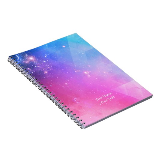 Aangepaste Abstracte geometrische hemelas Notitieboek (Rechterzijde)